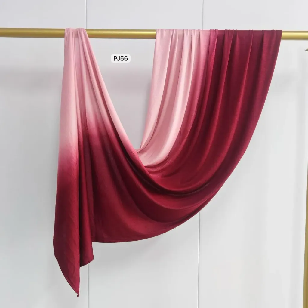 PJ56 - Gradient Premium Jersey Cotton - Rose Burgundy