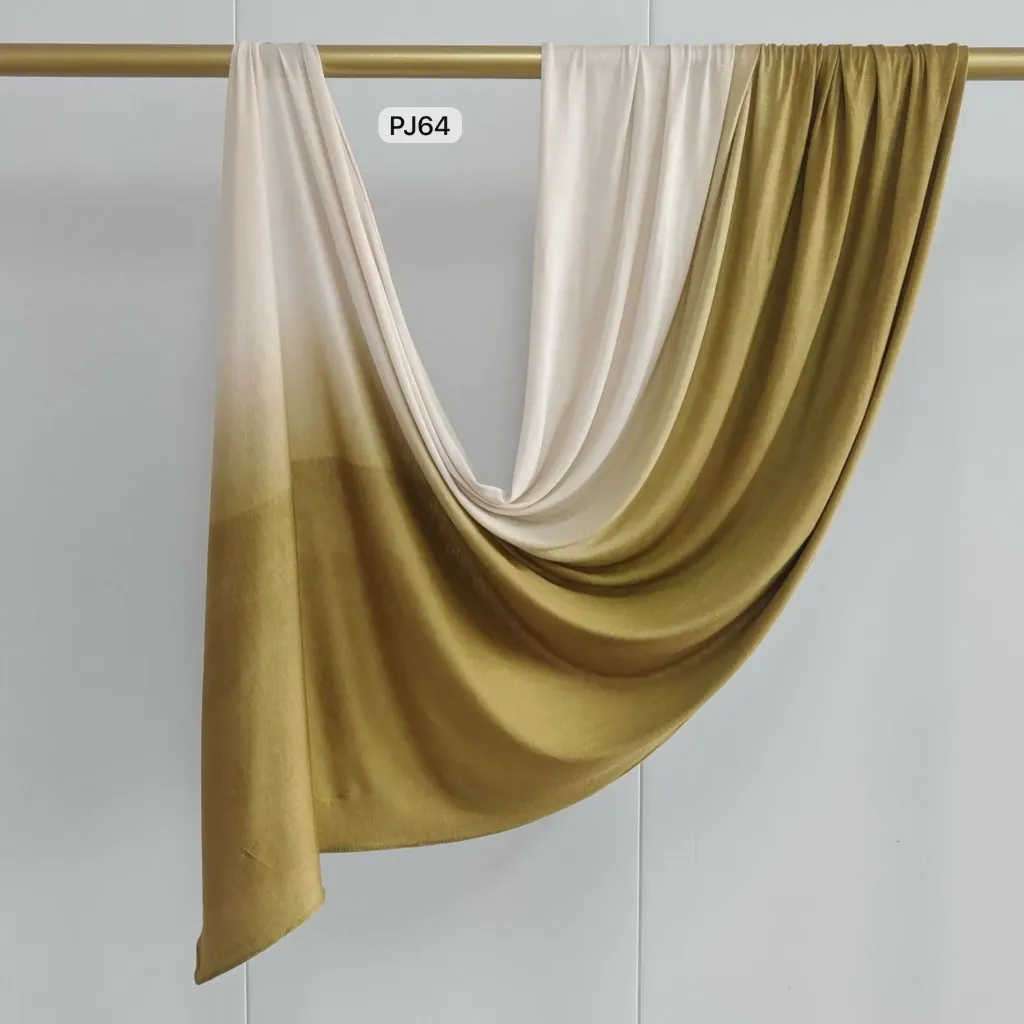 PJ64 - Gradient Premium Jersey Cotton - Ivory Gold