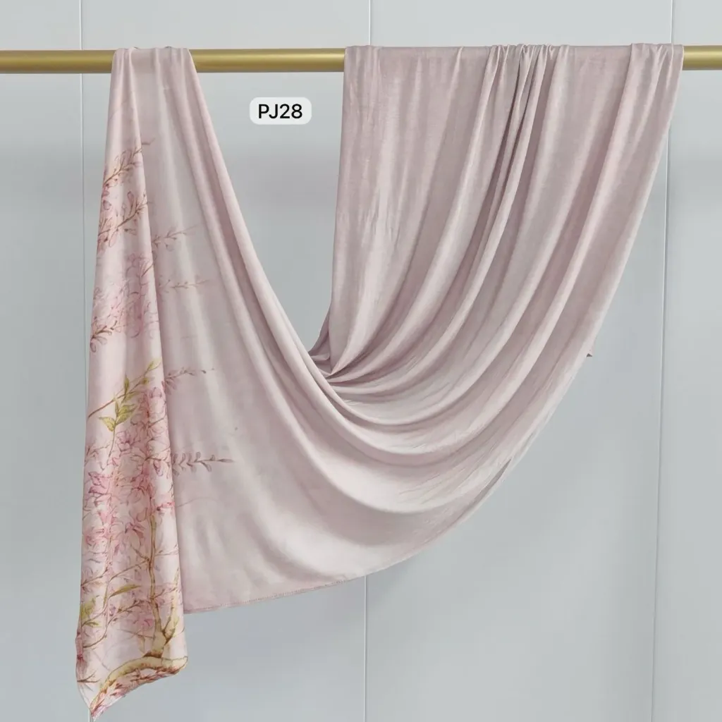 PJ28 - Printed Premium Jersey Cotton - Powder Rose