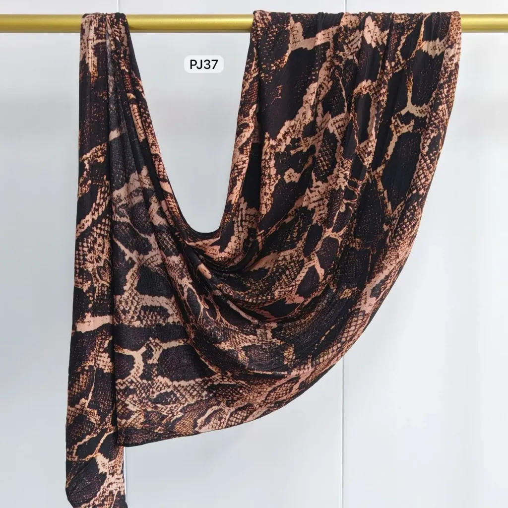 PJ37 - Printed Premium Jersey Cotton - Snakewood