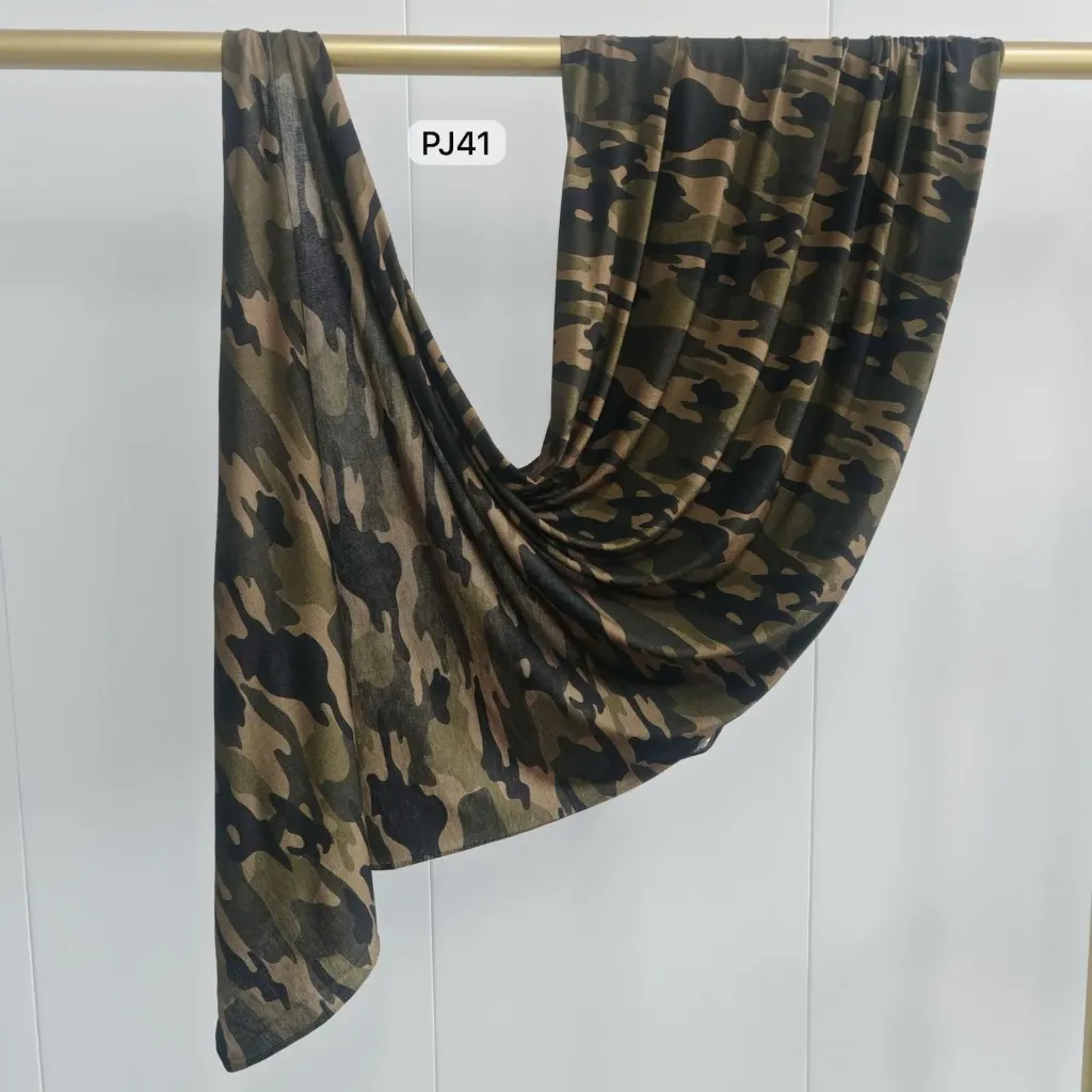 [PJ41] PJ41 - Printed Premium Jersey Cotton - Woodland Camo