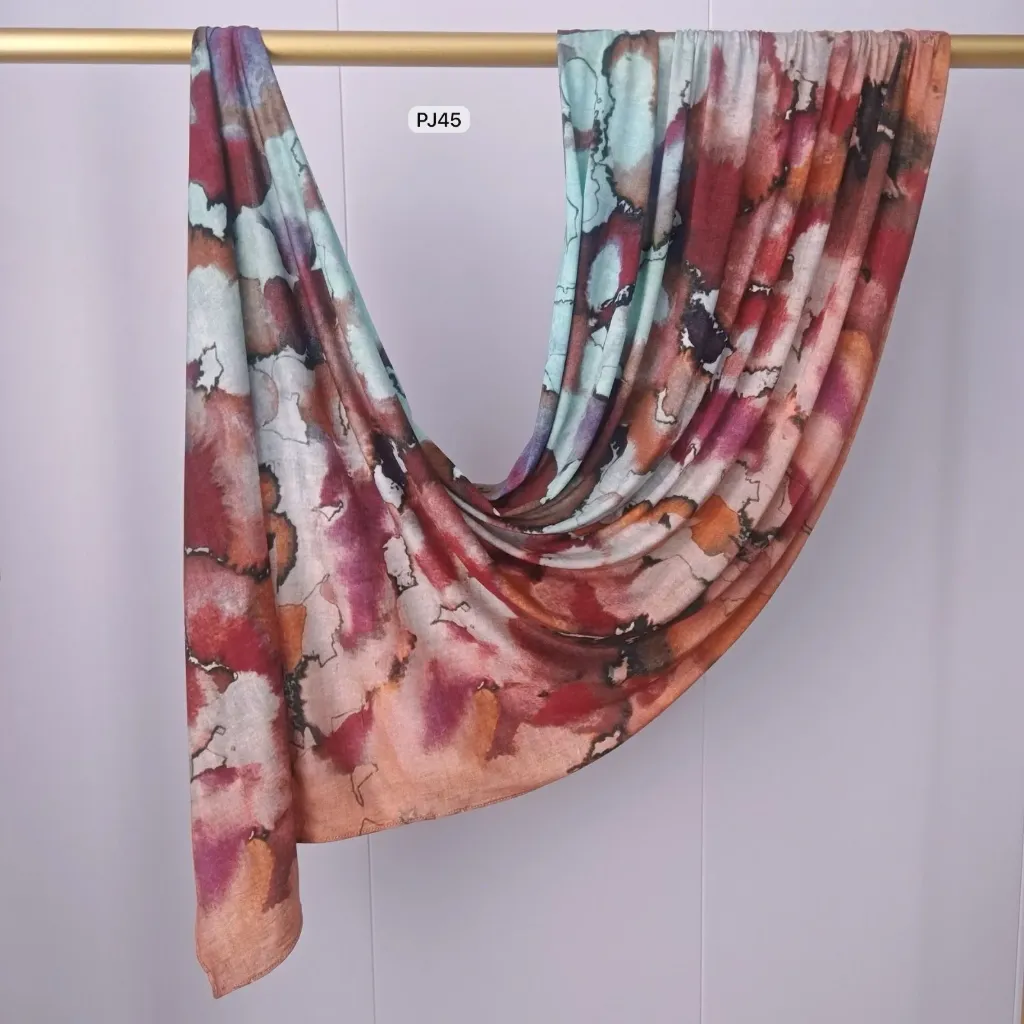 PJ45 - Printed Premium Jersey Cotton - Autumn Mosaic