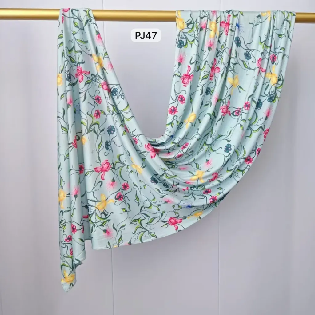 [PJ47] PJ47 - Printed Premium Jersey Cotton - Aqua Reverie