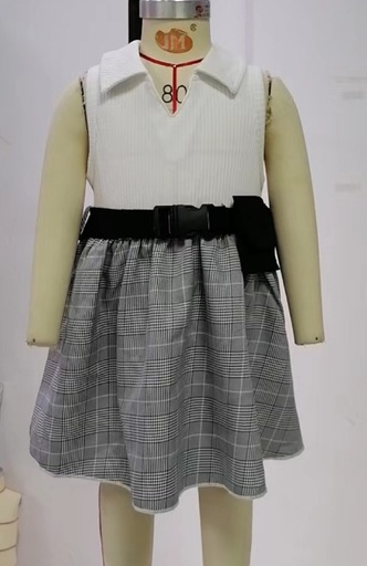 [112211157] Monochrome Chic Dress