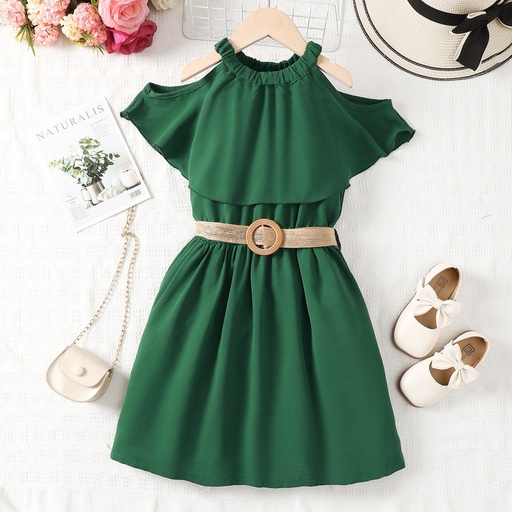 [112211611] Emerald Elegance Dress