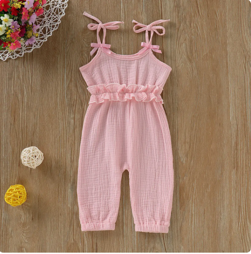 [193579] Pink Ribbon Romper
