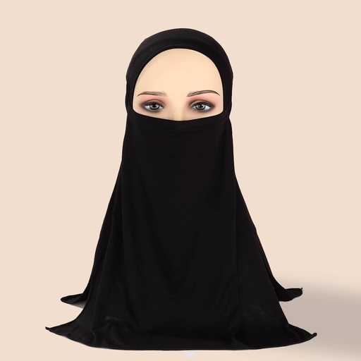 Elegance Noir Niqab - Jersey