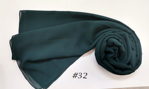 [EV32] Everyday Chiffon Hijab - Forest Green
