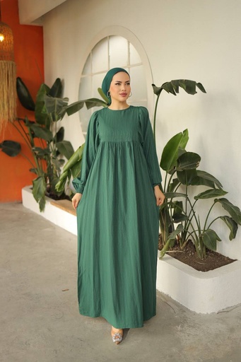 1801-Cotton Aura Dark Teal Dress  