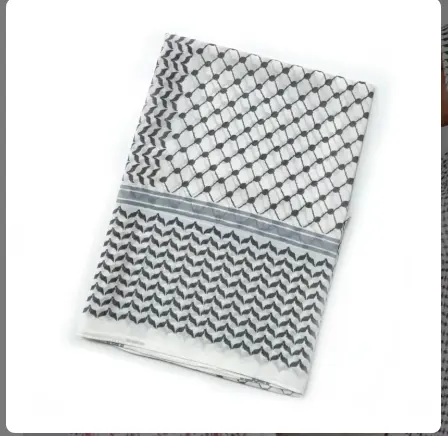 Keffiyeh Chiffon Hijab - Gray