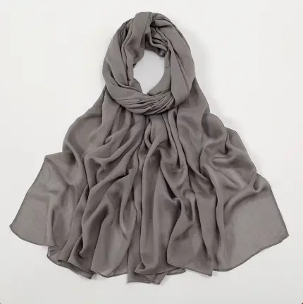 Extra Large Premium Rayon Hijab 190x85 - Shadow Grey - 9