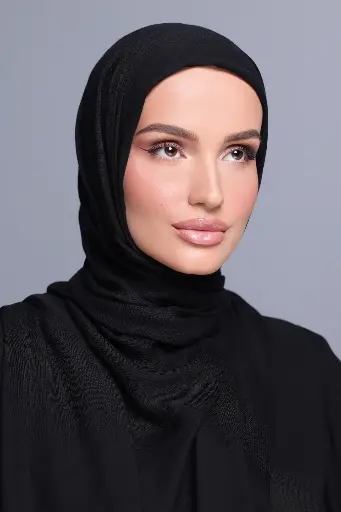 Premium Modal Hijab - Black Diamond - 1
