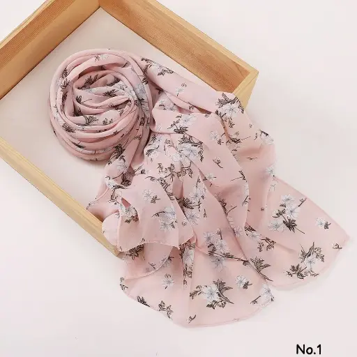 Printed Hijab - Blush Orchid PH1