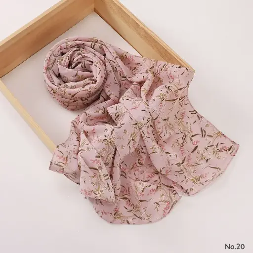 [PH20] Printed Hijab - Blush Wisteria PH20 