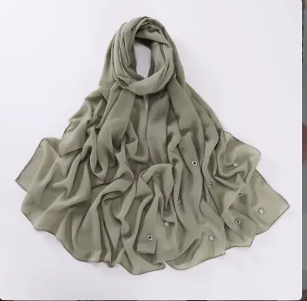 Pearl-Embellished Harmony - Sage Green - 5