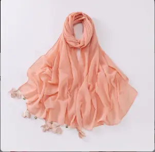 Heart Petal Hijab -  Peach Blossom - 5