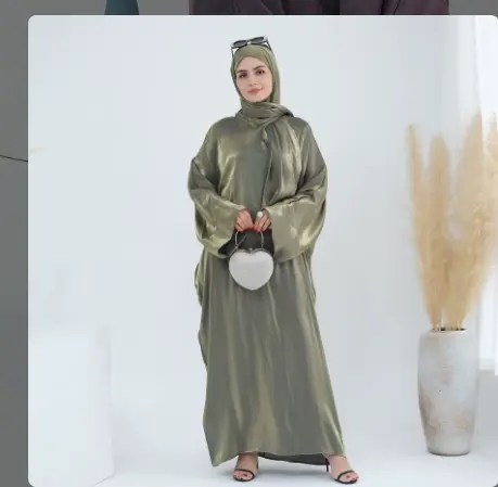 Luxe Hood Abaya Series - Army Green