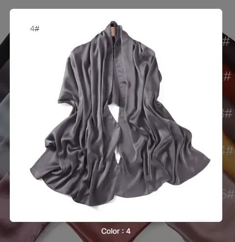 Satin Luxe Hijab - Moonstone Grey (4#)