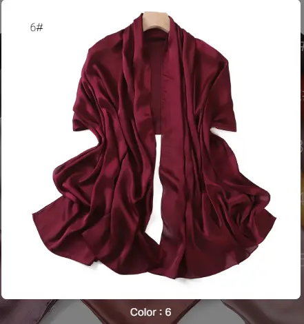Satin Luxe Hijab -  – Crimson Wine (6#)