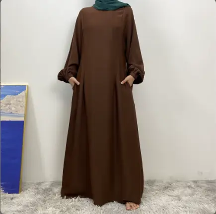 Modest Mum Nursing Abaya - Coffee