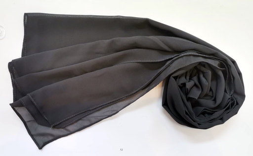 [EV12] Everyday Chiffon Hijab - Noir Nightfall