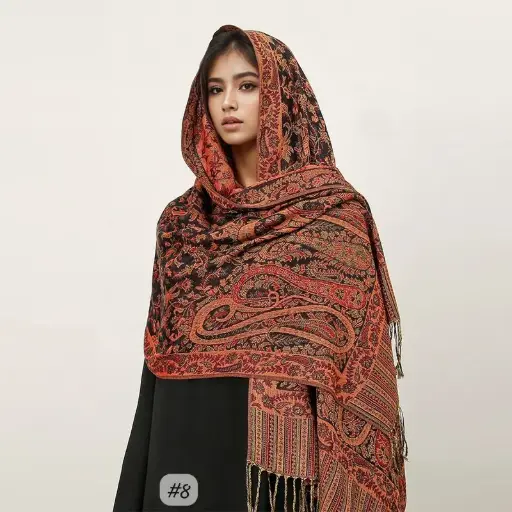 [JPS8] JPS8 - Jacquard Pashima Scarf - 8
