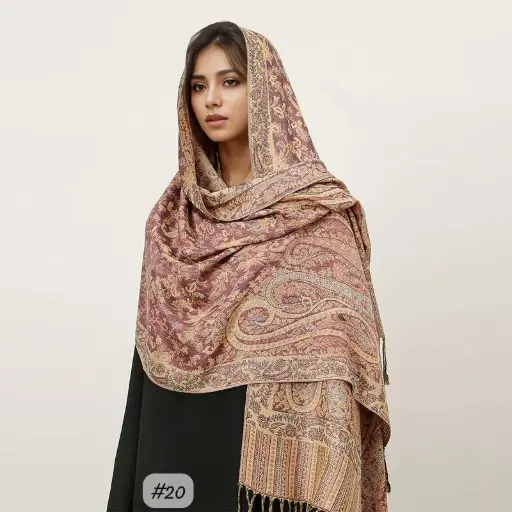 [JPS20] JPS20 - Jacquard Pashima Scarf - 20