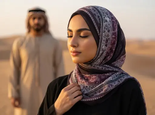 [CP8] Plum Noir Printed Hijab - CP8