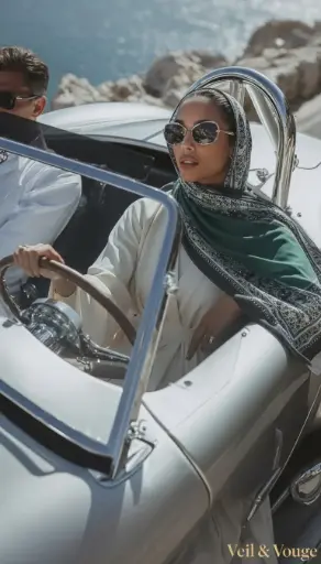 [CP11] Deep Emerald Printed Hijab - CP11