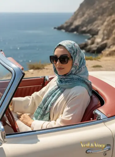 [CP7] Mint Whisper Printed Hijab - CP7