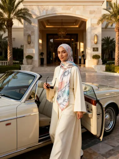 [CW4] Blush Mist Printed Hijab - CW4