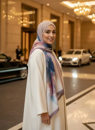 [CW17] Dreamscape Printed Hijab - CW17