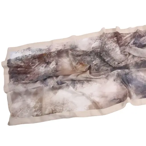 Café Aquarelle Printed Hijab - CW63