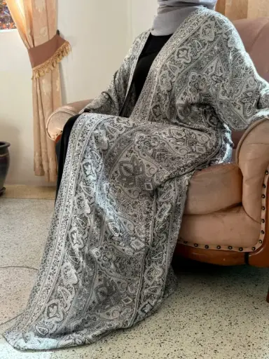 Silver Kashmira Pashmina Abaya