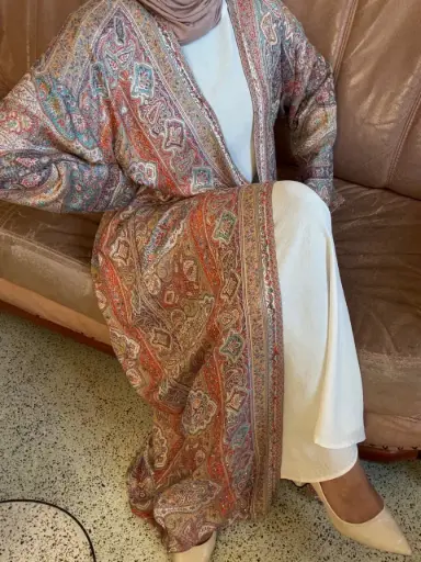 [Pashmina Abaya Orange Purple] Sunset Earth Pashmina Abaya 