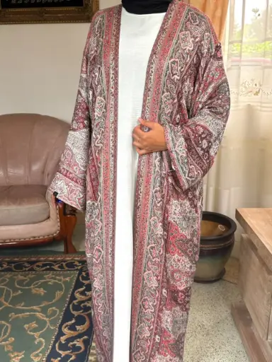 Crimson Mirage Pashmina Abaya