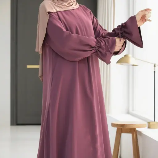 Airé Flow Abaya - Mauve Dusk