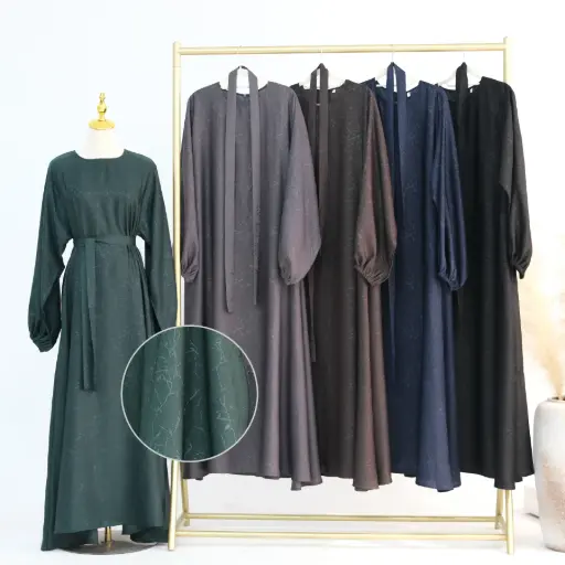 Zephyr Vein Abaya - Emerald