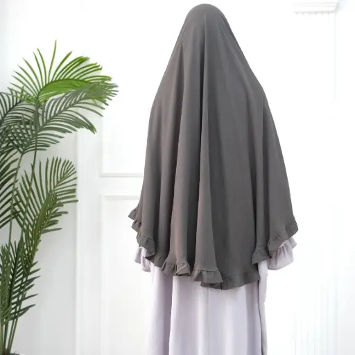 NAJWA Cape Khimar Collection - Dark Grey