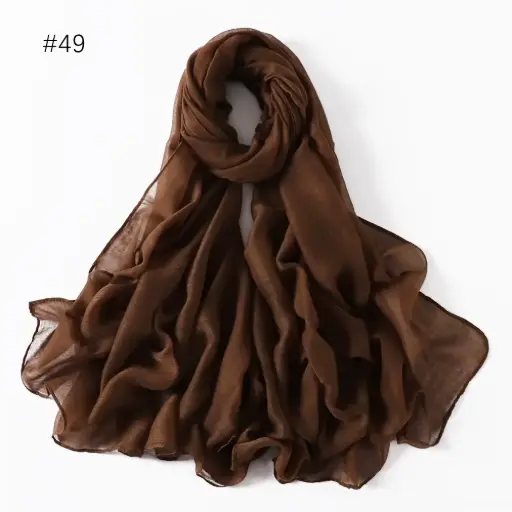 Summer Rayon Cotton - Caramel Brown - REF49