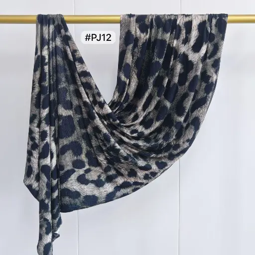 [PJ12] PJ12 - Printed Premium Jersey Cotton - Midnight Leopard
