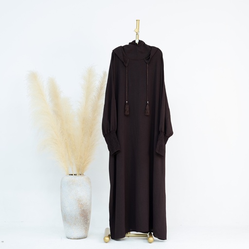Hooded Elegance Abaya - Black Edition