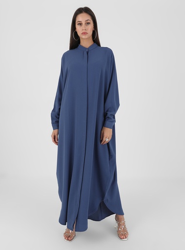 Long Dress - Batsleeve - Navy